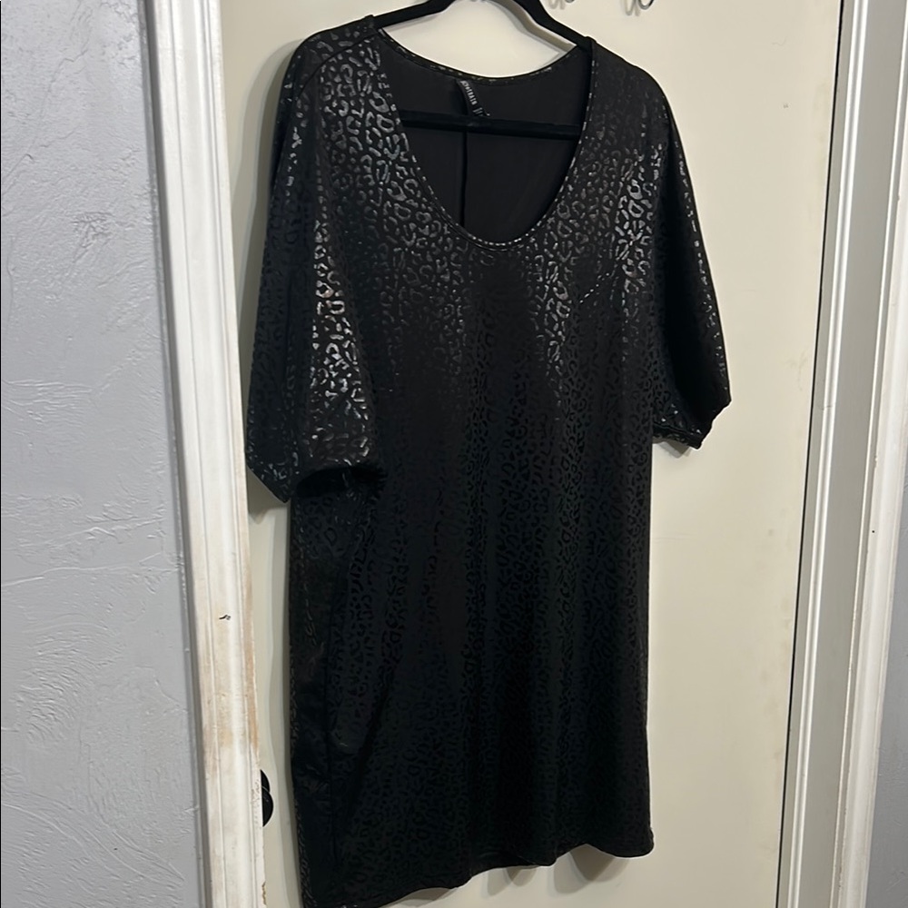 Chico's Black Leopard Print Dress